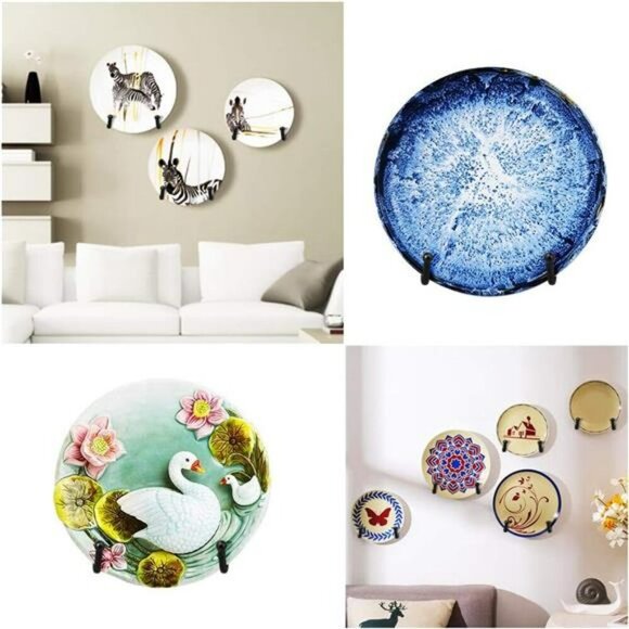 Iron Plate Display Stands Set of 4 Wall Mount Easel Holders for Frames Books - Picture 4 of 6